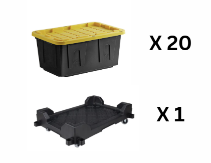 20 Tote and 1 Dolly Package
